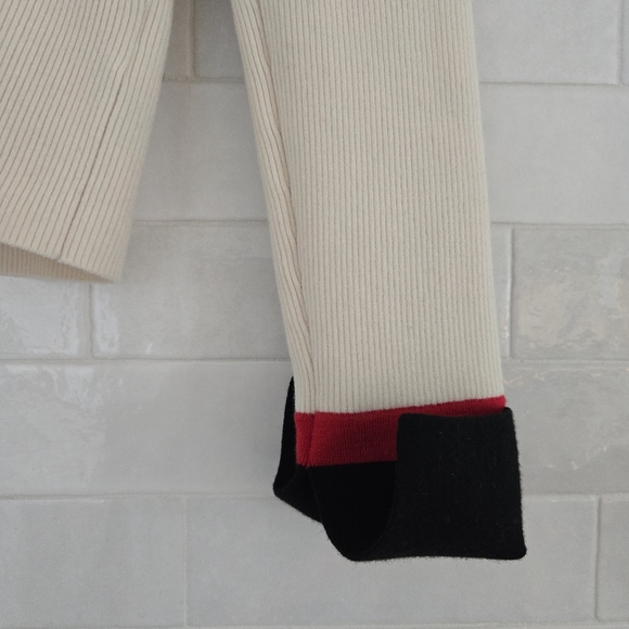 Alice + Olivia Pia Ribbed Polo Shirt Wool-Blend Colorblock Collar Sweater Knit S - Picture 3 of 9